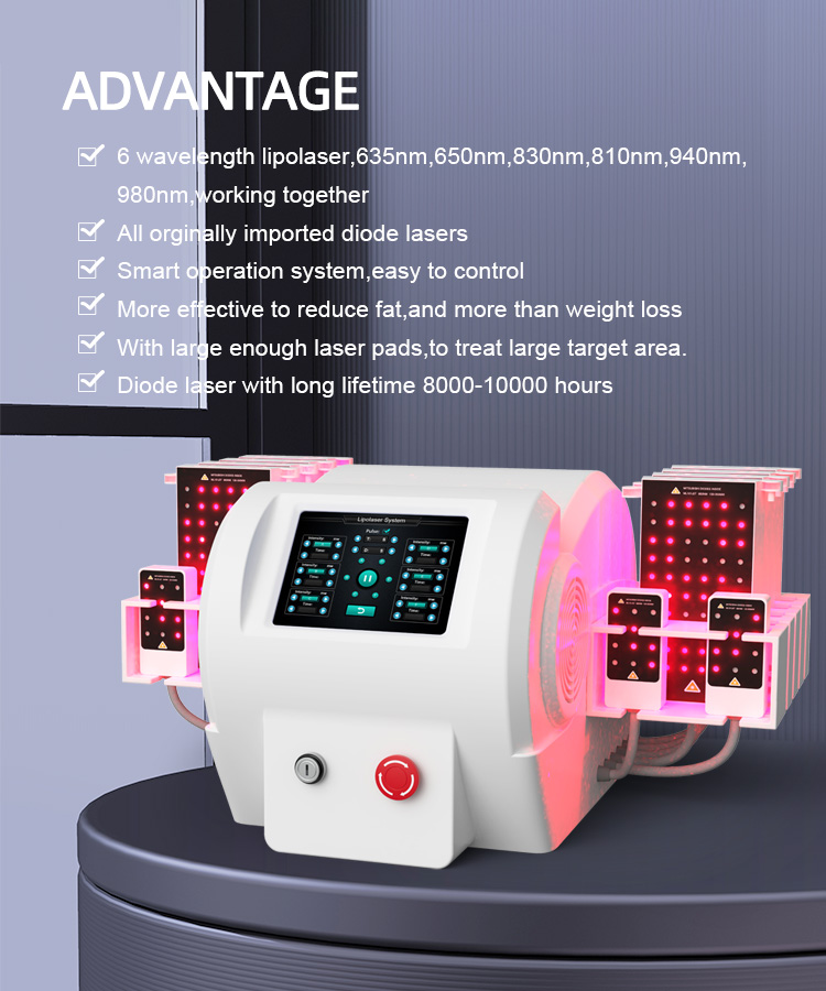 Best laser lipo machine 528 diodes 6d laser instrument fat removal