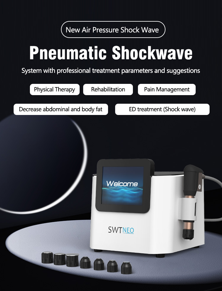 New arrival pneumatic shock wave pain therapy ED treatment shockwave system