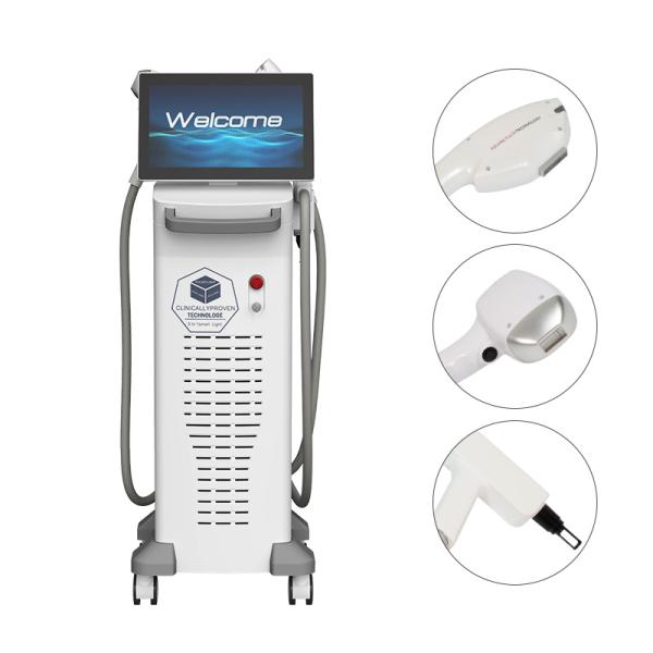 3 in 1 IPL skin rejuvenation+Q-switch Nd Yag laser+808nm diode laser hair removal tattoo removal beauty machine
